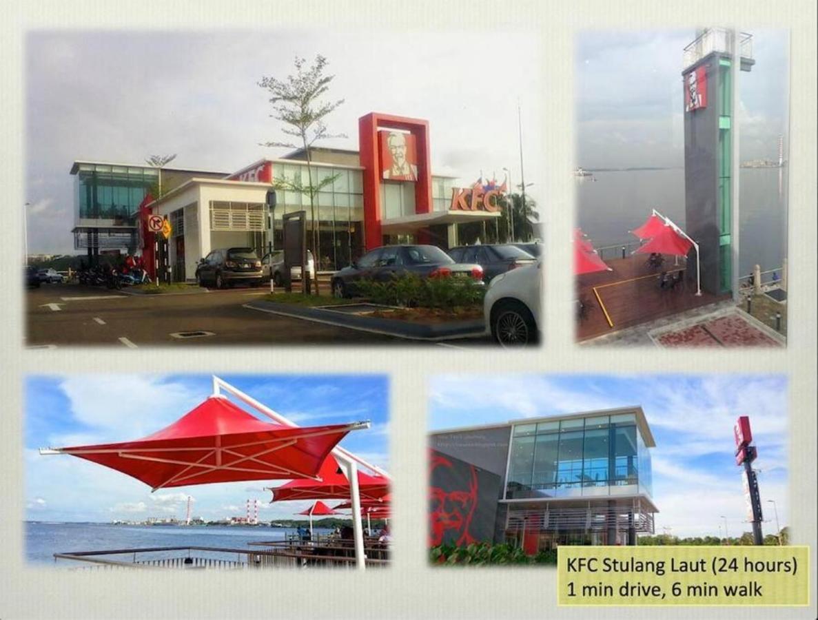 Seaview Condo Near Rf Mall, Food Court & Free Netflix Джохор Бахру Екстериор снимка